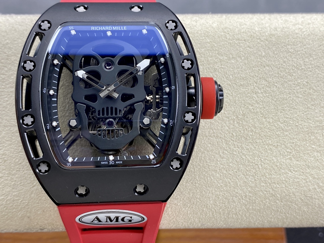 5 Colors Richard Mille Limited Edition RM52 Skull Titanium Tourbillon Openworked Dial