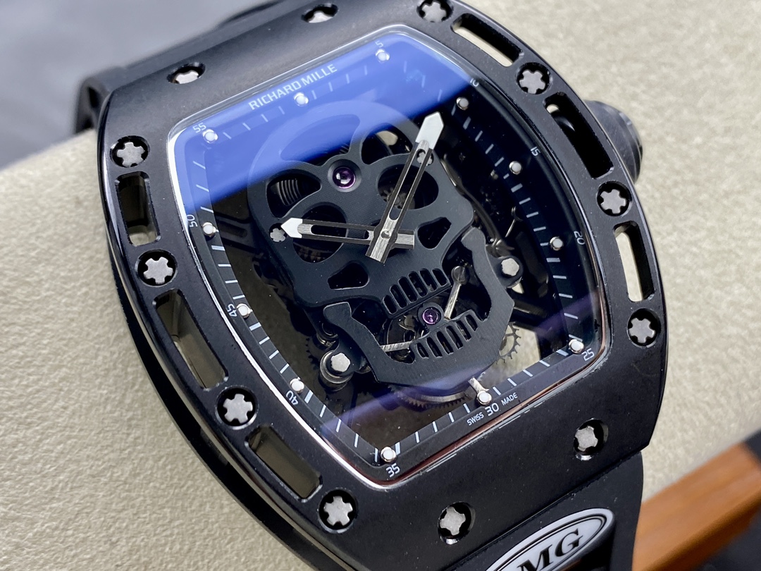 5 Colors Richard Mille Limited Edition RM52 Skull Titanium Tourbillon Openworked Dial