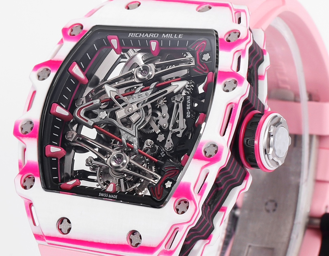 Richard Mille RM 38 02 Bubba Watson Tourbillon Pink Rubber Strap