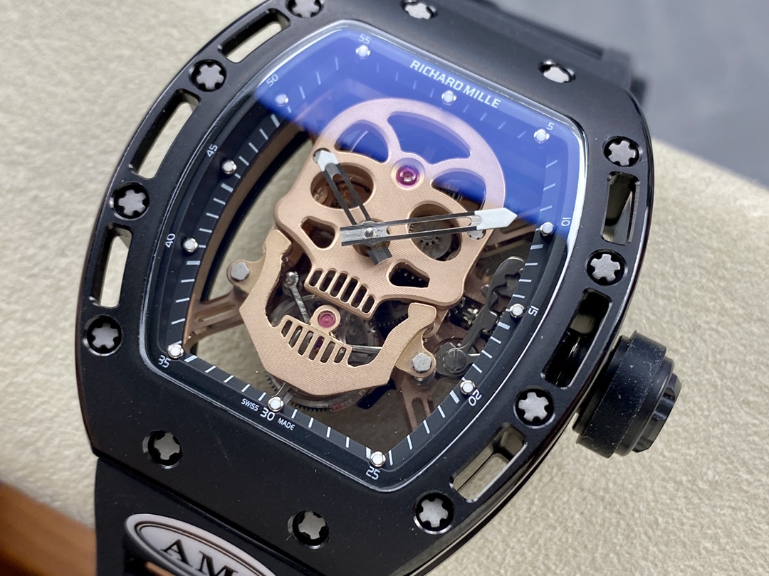 5 Colors Richard Mille Limited Edition RM52 Skull Titanium Tourbillon Openworked Dial