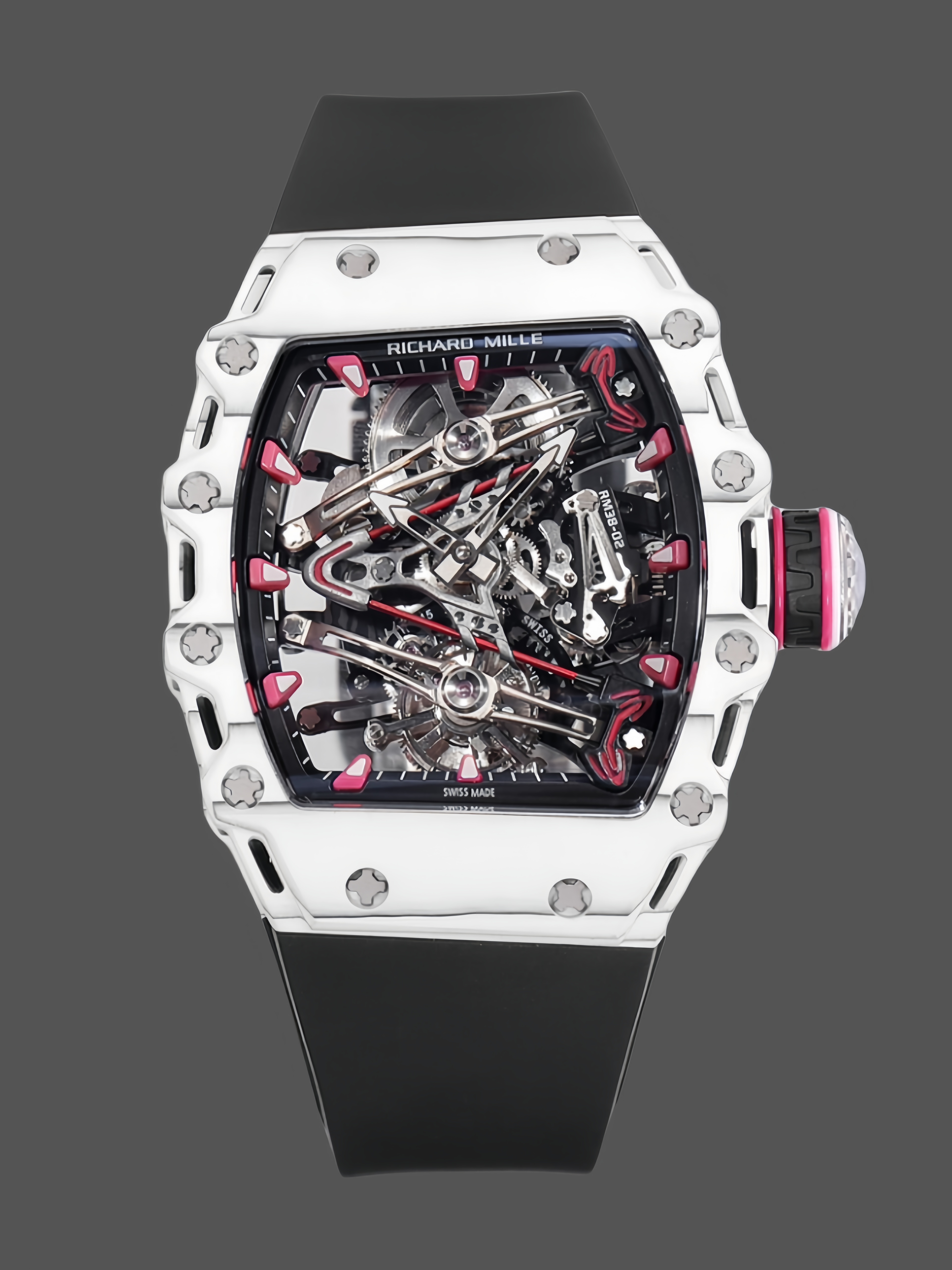 Richard Mille RM 38 02 Bubba Watson Tourbillon White Case Rubber & Fabric Strap