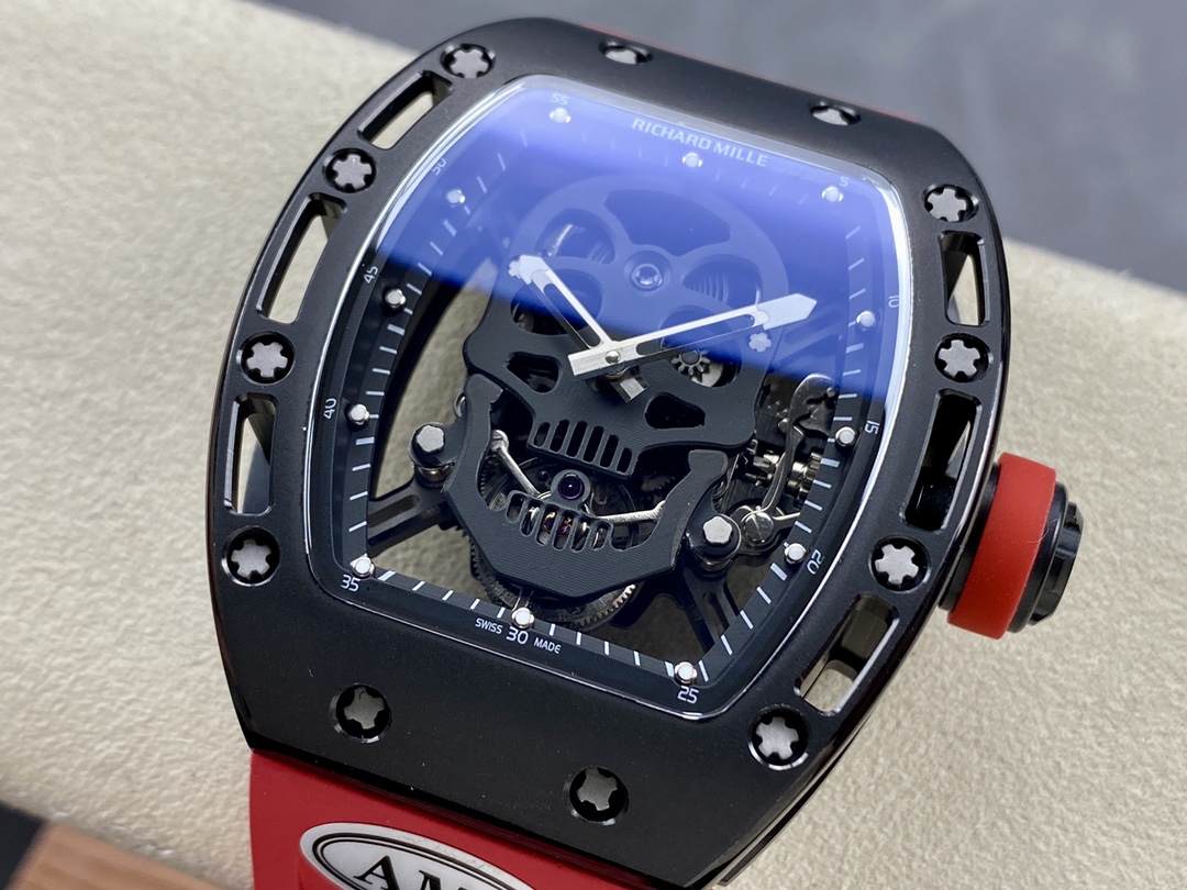 5 Colors Richard Mille Limited Edition RM52 Skull Titanium Tourbillon Openworked Dial