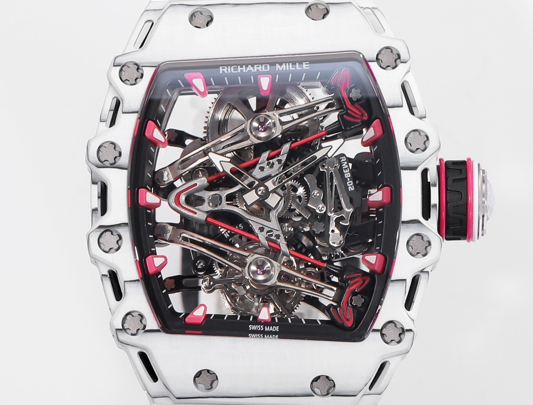 Richard Mille RM 38 02 Bubba Watson Tourbillon White Case Rubber & Fabric Strap
