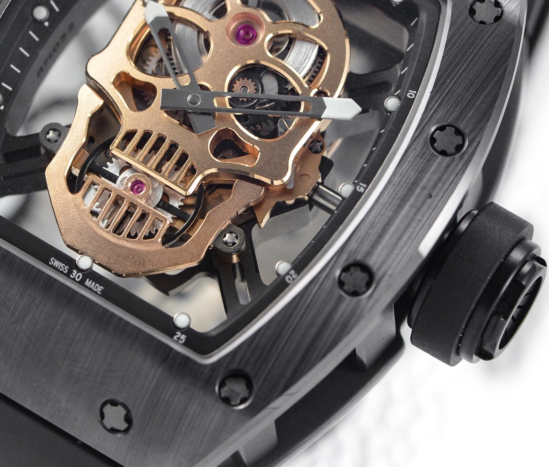 Richard Mille RM 52-01 Ceramic Black & Gold & Silver Skull 3 Colors