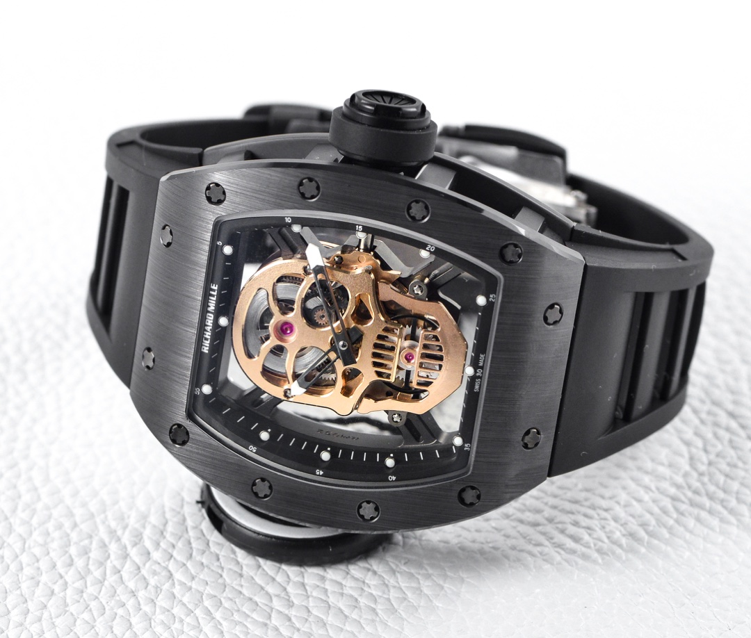 Richard Mille RM 52-01 Ceramic Black & Gold & Silver Skull 3 Colors