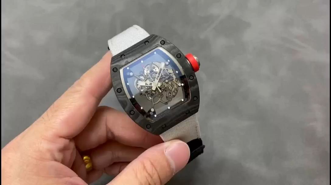 Richard Miller RM 055 RMUL2 NTPT Carbon Fiber Black Rubber Strap