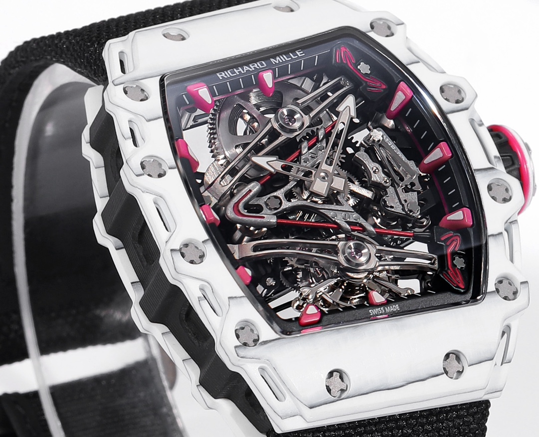 Richard Mille RM 38 02 Bubba Watson Tourbillon White Case Rubber & Fabric Strap
