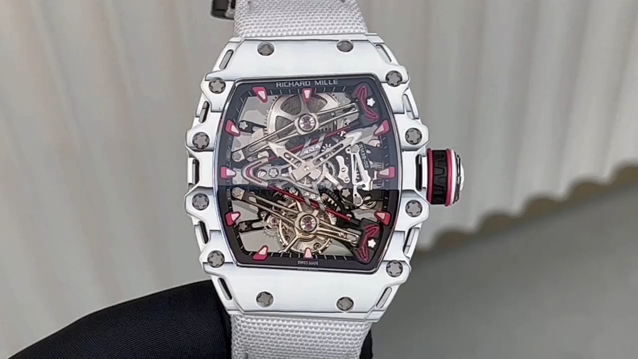 Richard Mille RM 38 02 Bubba Watson Tourbillon White Case Rubber & Fabric Strap