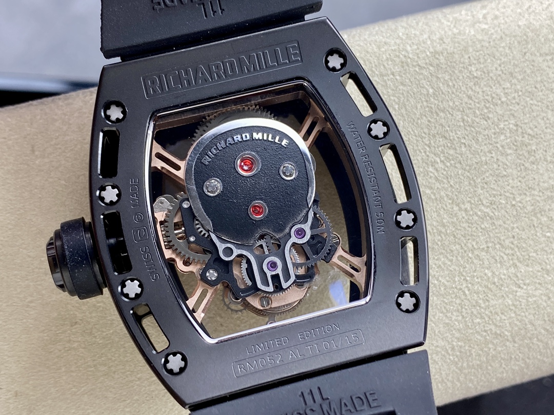 5 Colors Richard Mille Limited Edition RM52 Skull Titanium Tourbillon Openworked Dial