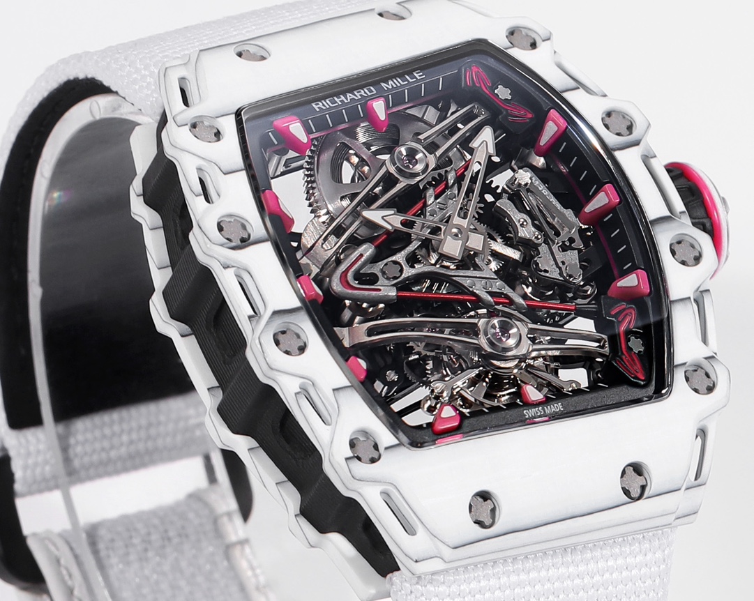 Richard Mille RM 38 02 Bubba Watson Tourbillon White Case Rubber & Fabric Strap