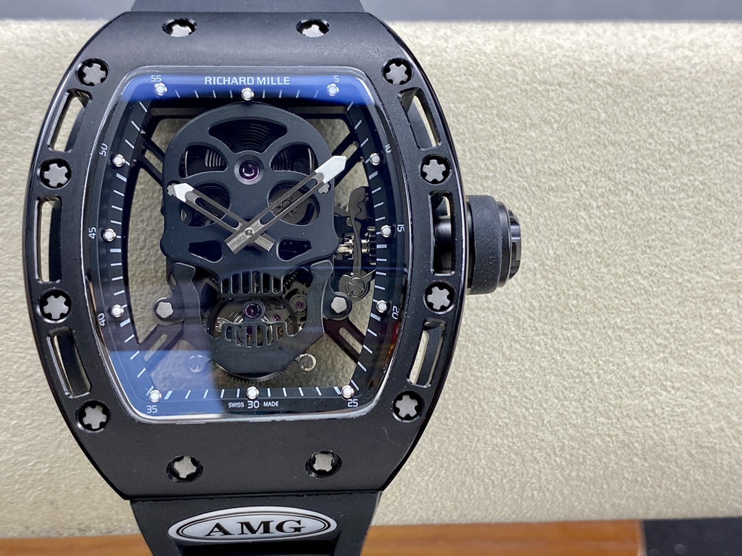 5 Colors Richard Mille Limited Edition RM52 Skull Titanium Tourbillon Openworked Dial