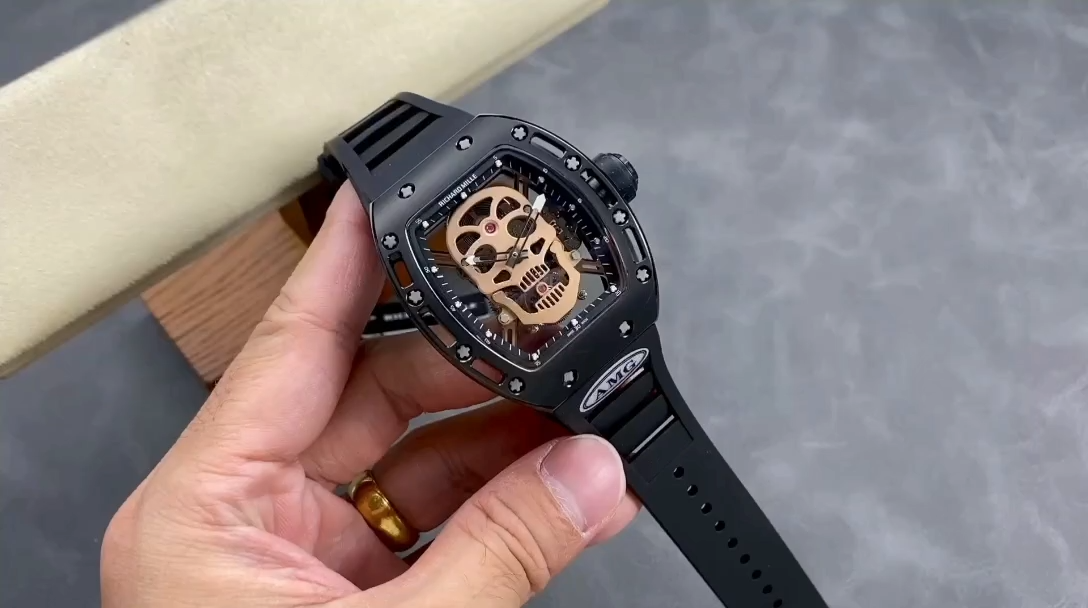 5 Colors Richard Mille Limited Edition RM52 Skull Titanium Tourbillon Openworked Dial