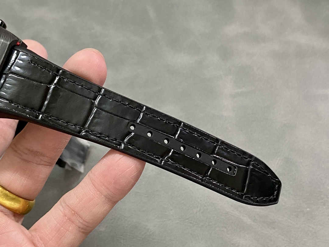 Franck Muller Skeleton V45 T SQT Black Strap 35.6mm×40.6mm