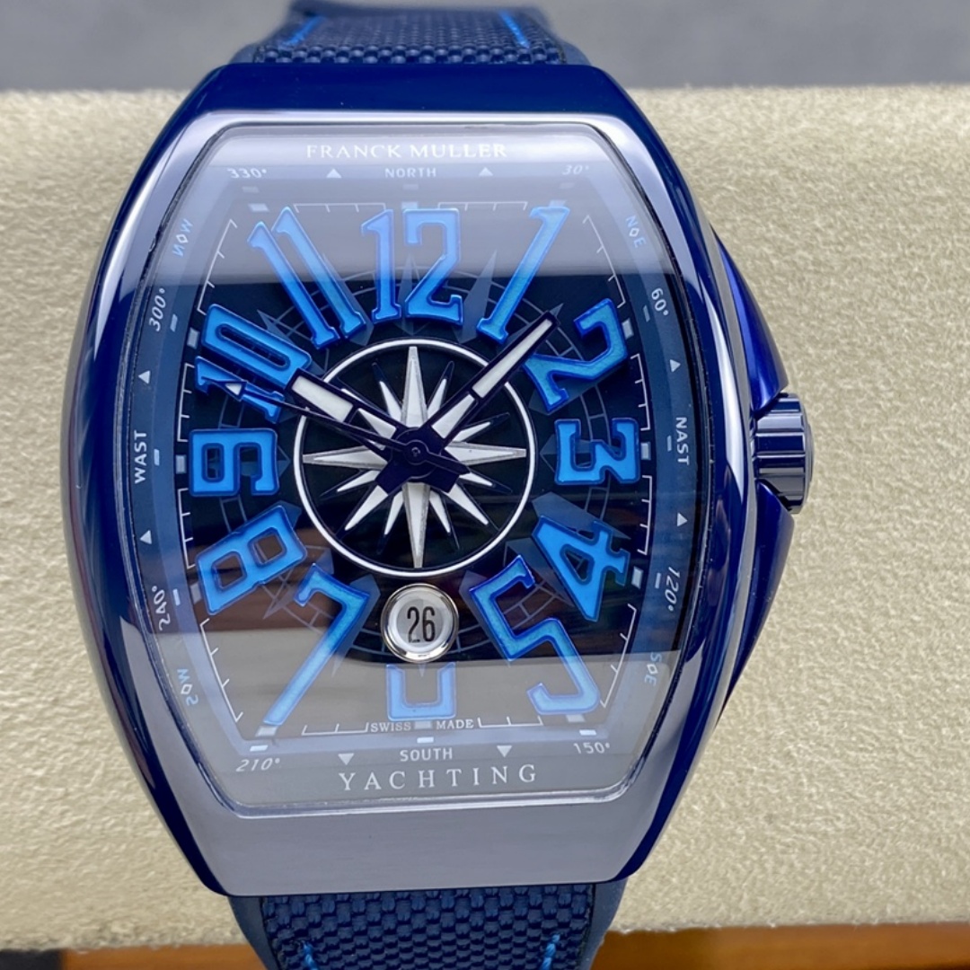 Swiss Franck Muller Framulan V45 Ceramic Yacht Model Blue 45mm