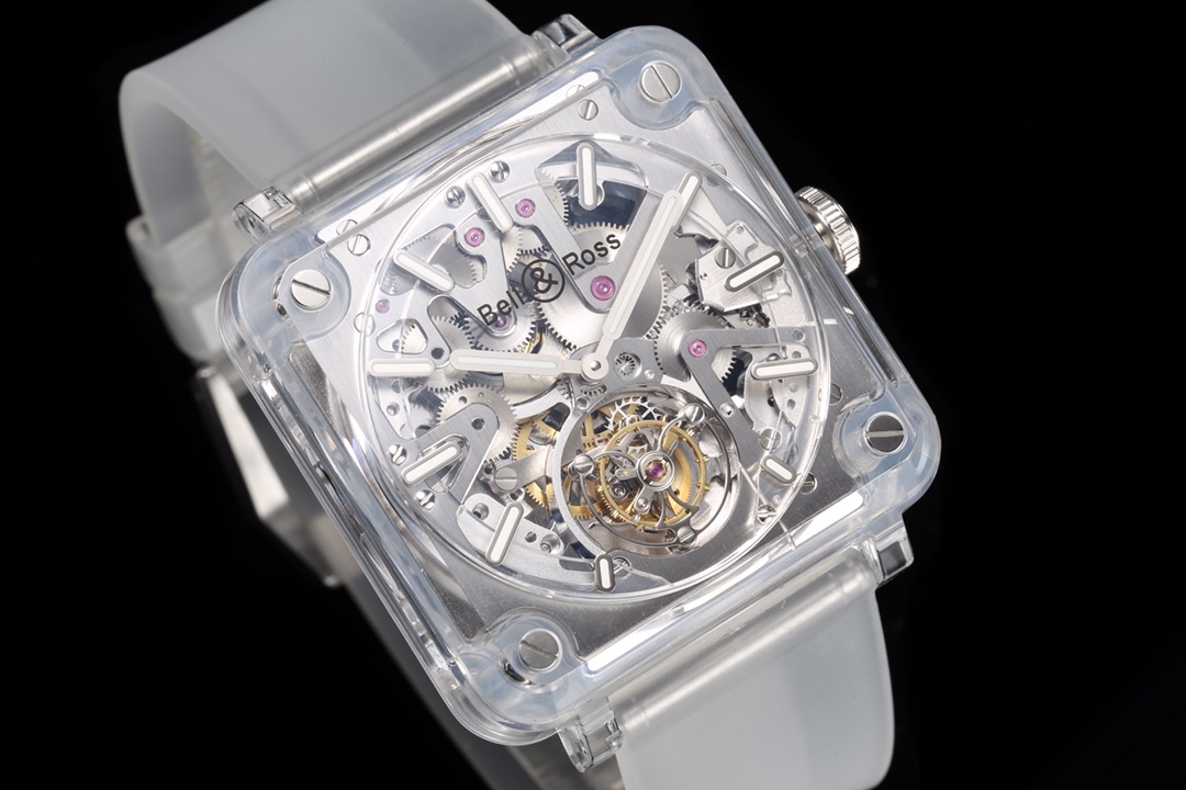 Bell & Ross BR fully transparent tourbillon watch