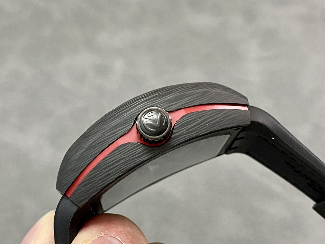 Franck Muller Skeleton V45 T SQT Black Strap 35.6mm×40.6mm