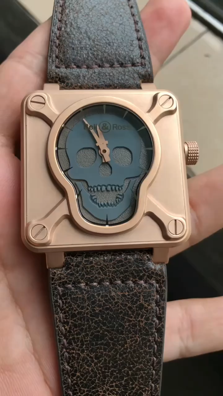 Bell & Ross BR0192-SKULL-BR BR 01 Skull Bronze 46 mm Watch
