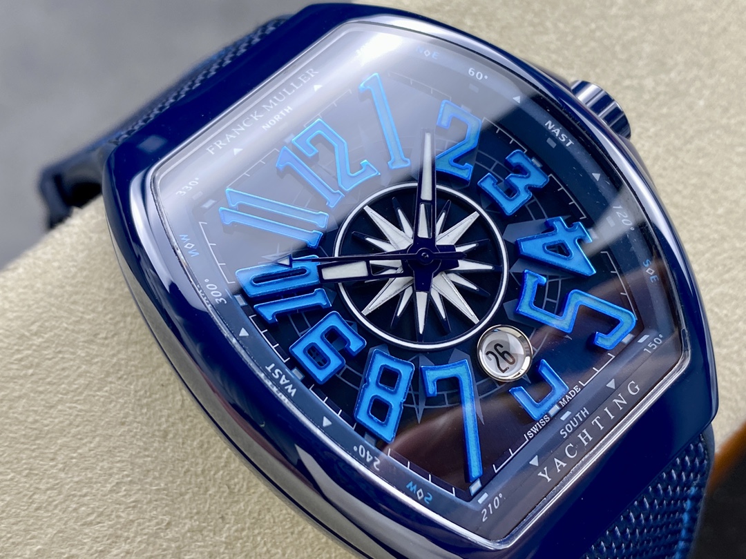Swiss Franck Muller Framulan V45 Ceramic Yacht Model Blue 45mm