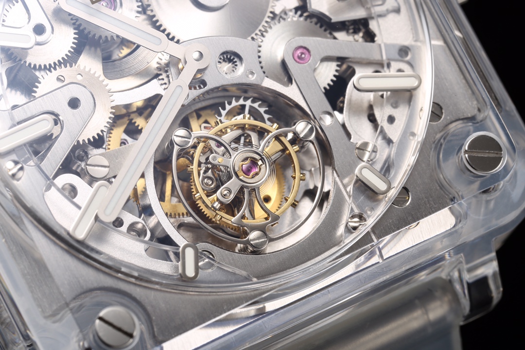 Bell & Ross BR fully transparent tourbillon watch
