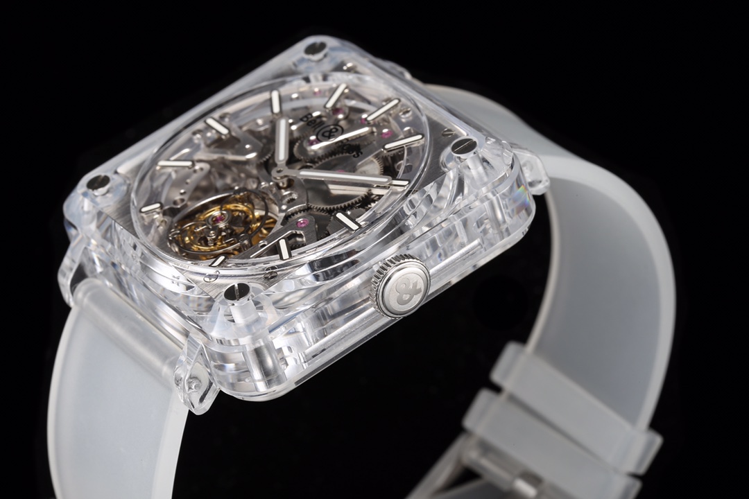 Bell & Ross BR fully transparent tourbillon watch