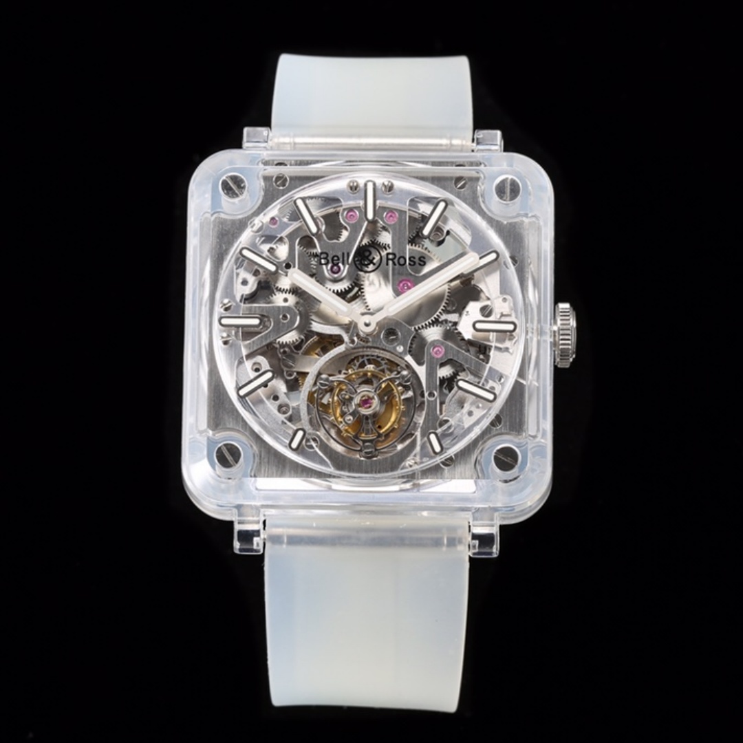 Bell & Ross BR fully transparent tourbillon watch
