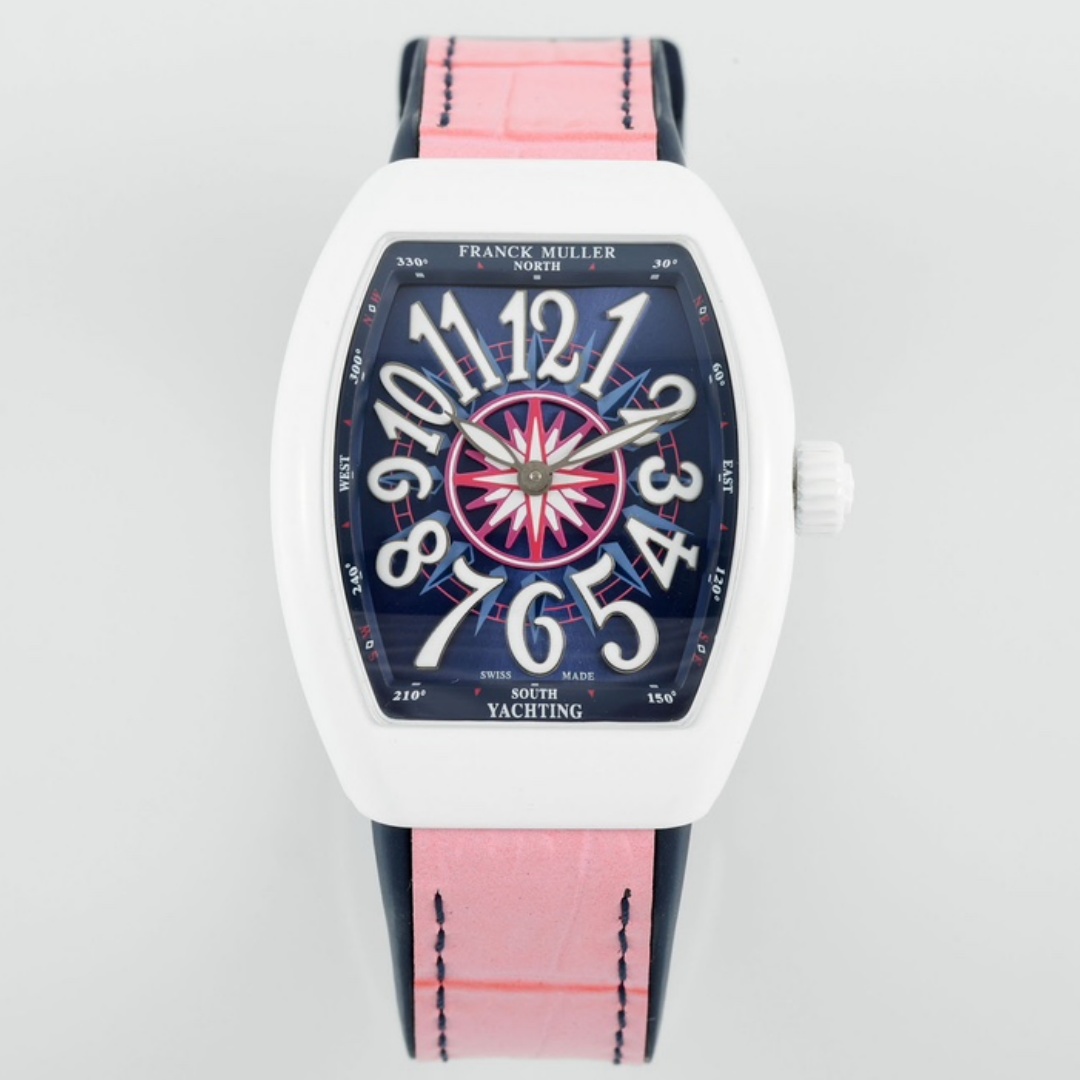 Franck Muller Women's Yacht Pink Leather Strap