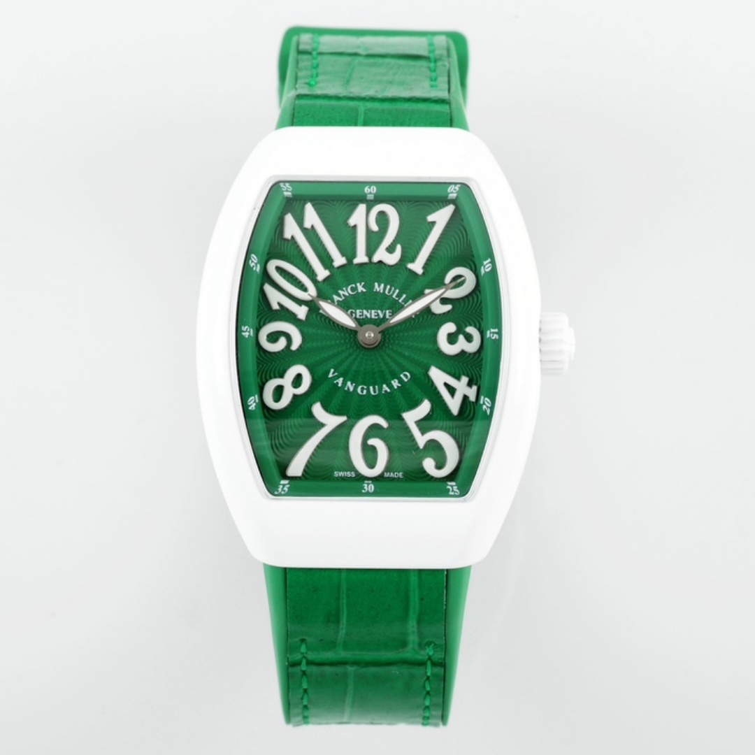 Franck Muller Women's Yacht Green Dial Leather Strap