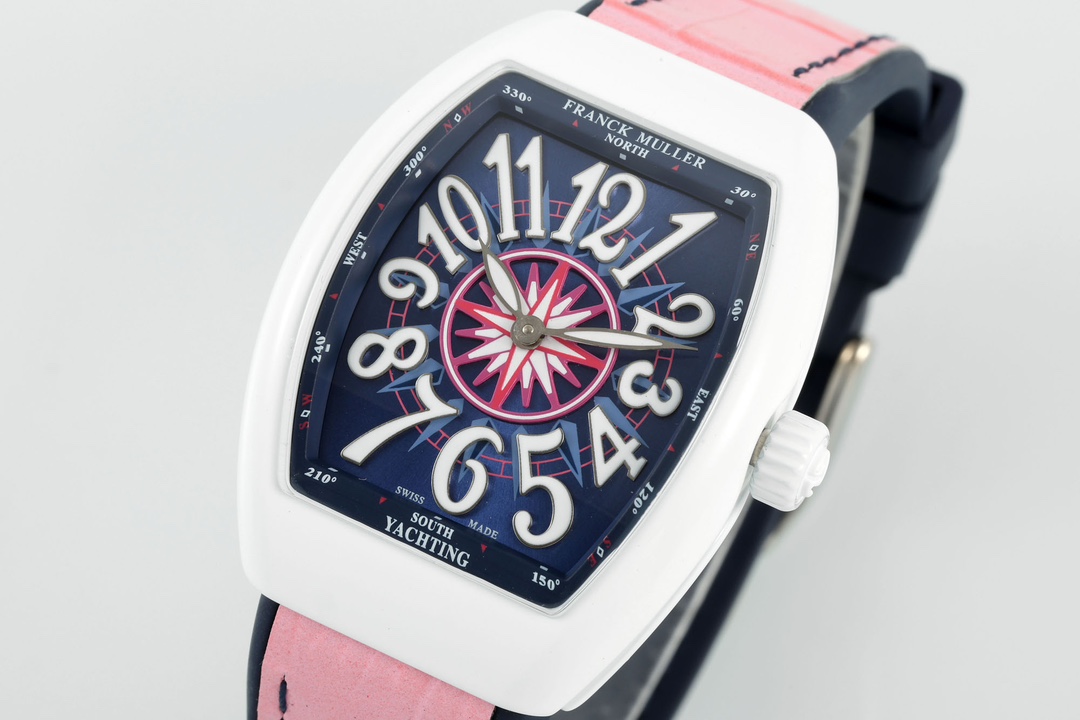 Franck Muller Women's Yacht Pink Leather Strap