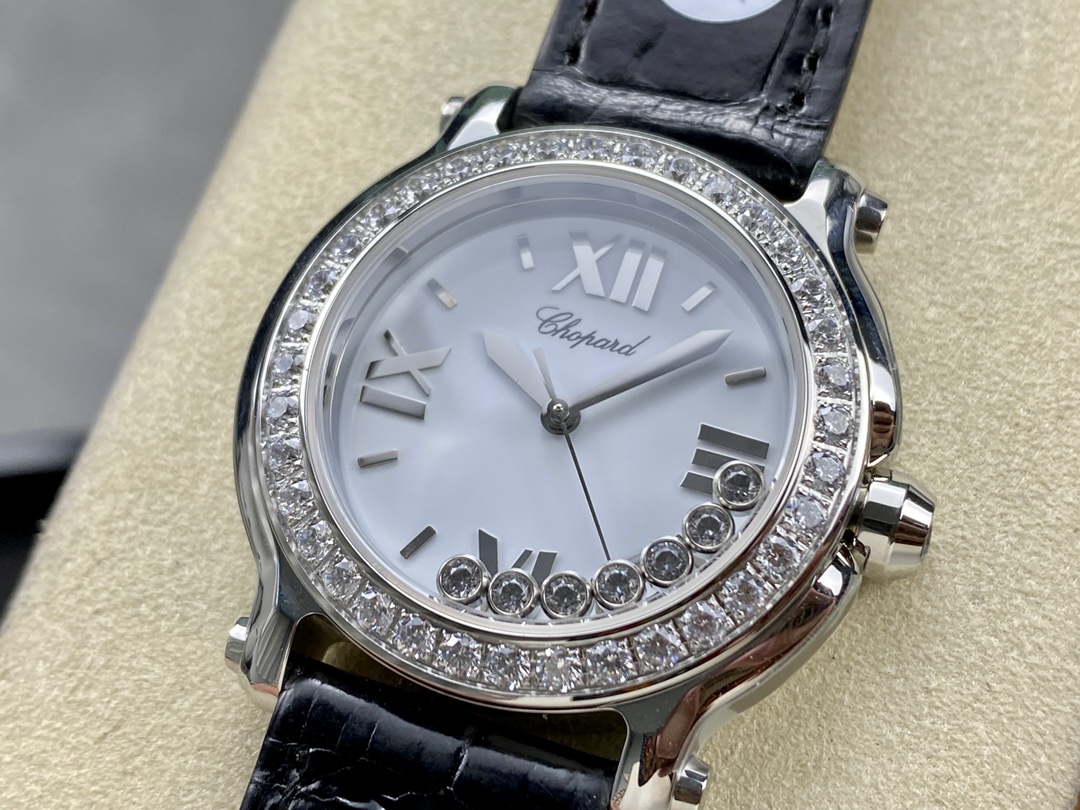 Chopard Happy Sport Diamond Bezel Women's Quartz Watch 278475-3037