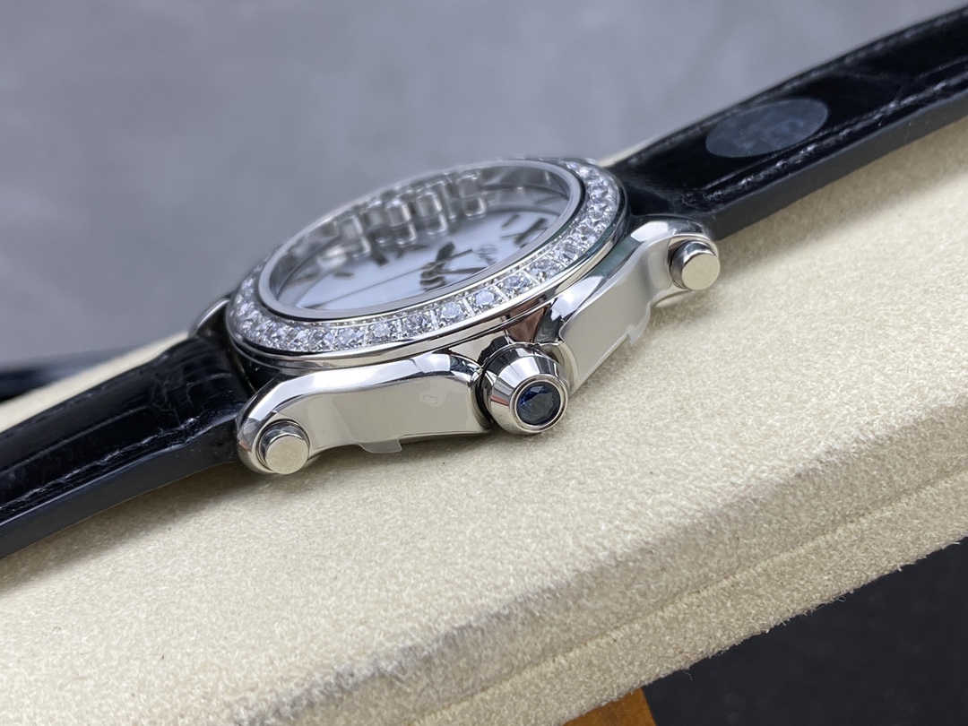 Chopard Happy Sport Diamond Bezel Women's Quartz Watch 278475-3037