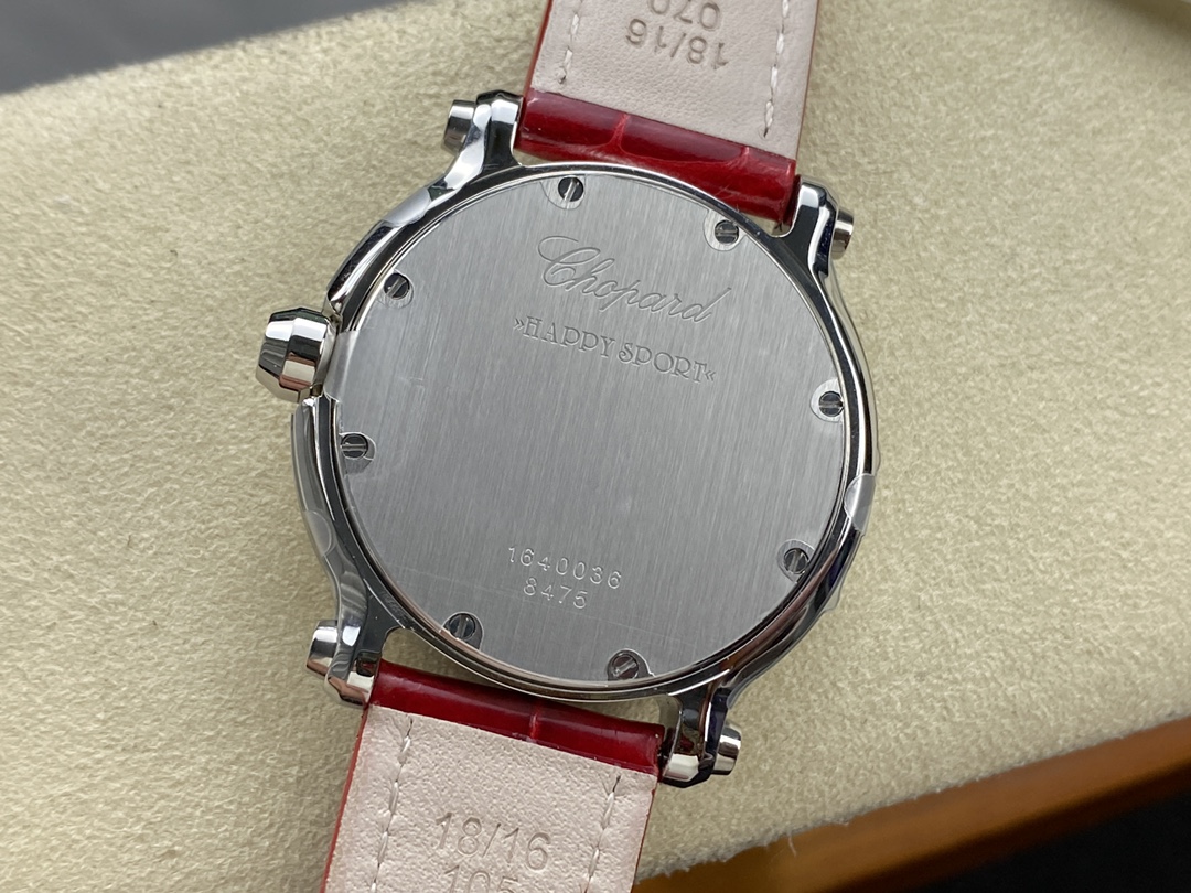 Chopard Happy Sport Diamond Bezel Brown Quartz 278475-3037