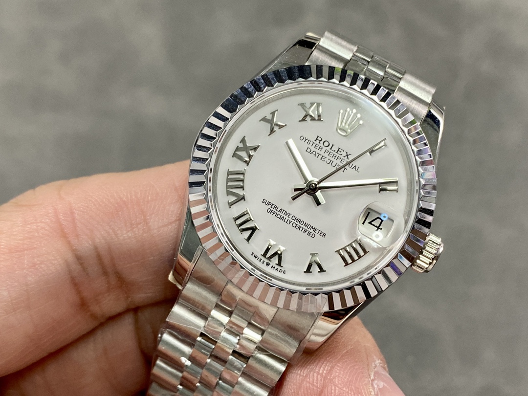 Rolex Datejust 279174 Stainless Steel Silver Roman Numeral Dial 28mm Lady Replica Watch