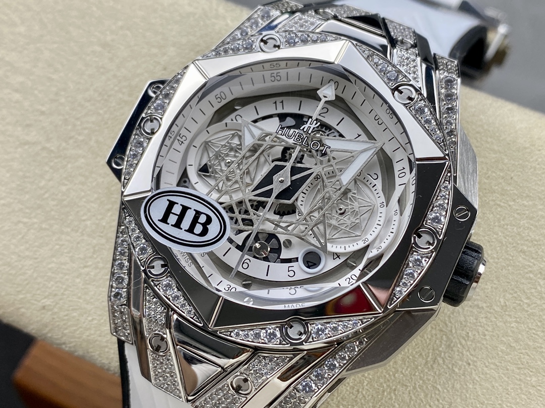 418.NX.2001.RX.1604.MXM20 Hublot Big Bang Partnerships Sang Bleu II Titanium Diamond