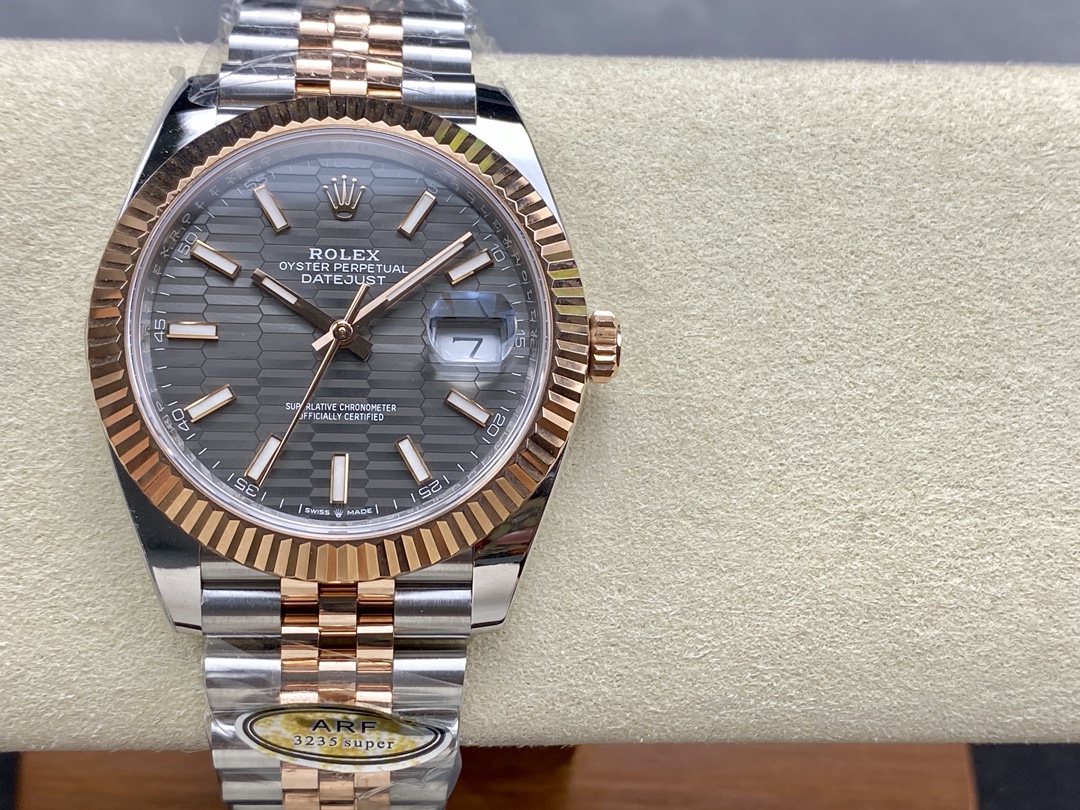 Rolex Datejust Grey Fluted Motif Dial m126331 0020 Mens Watch