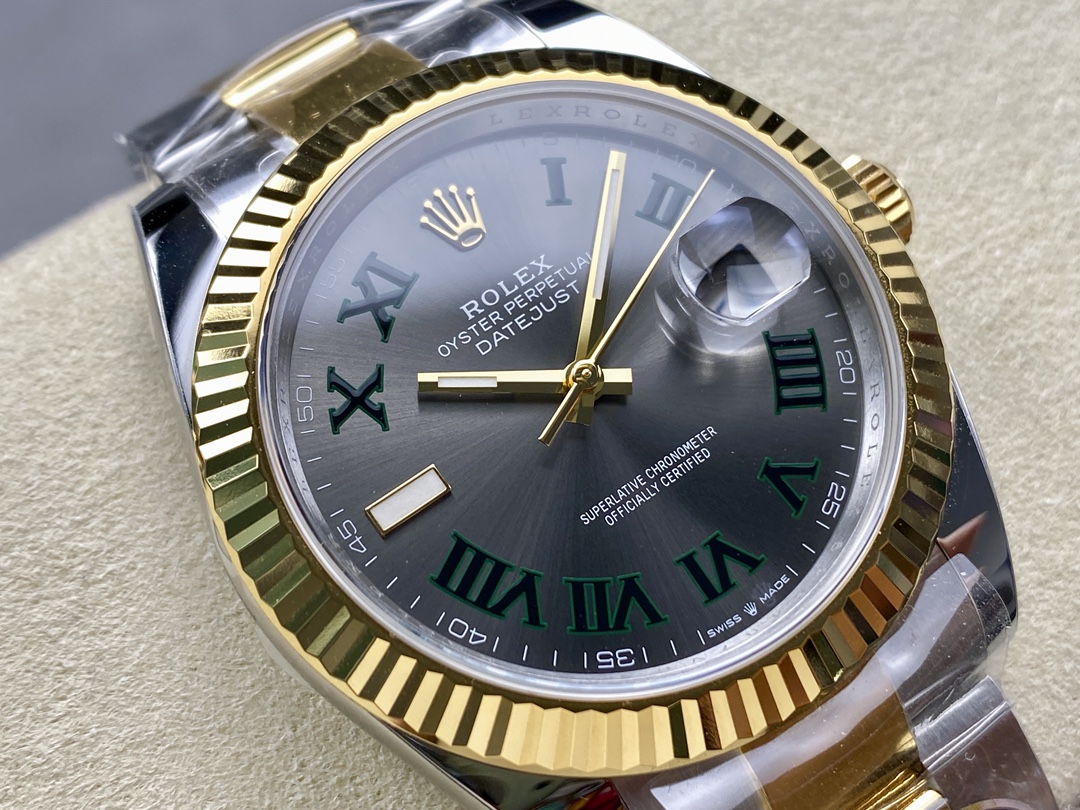 Rolex Datejust Grey Two Tone M126333 0019 41mm Mens