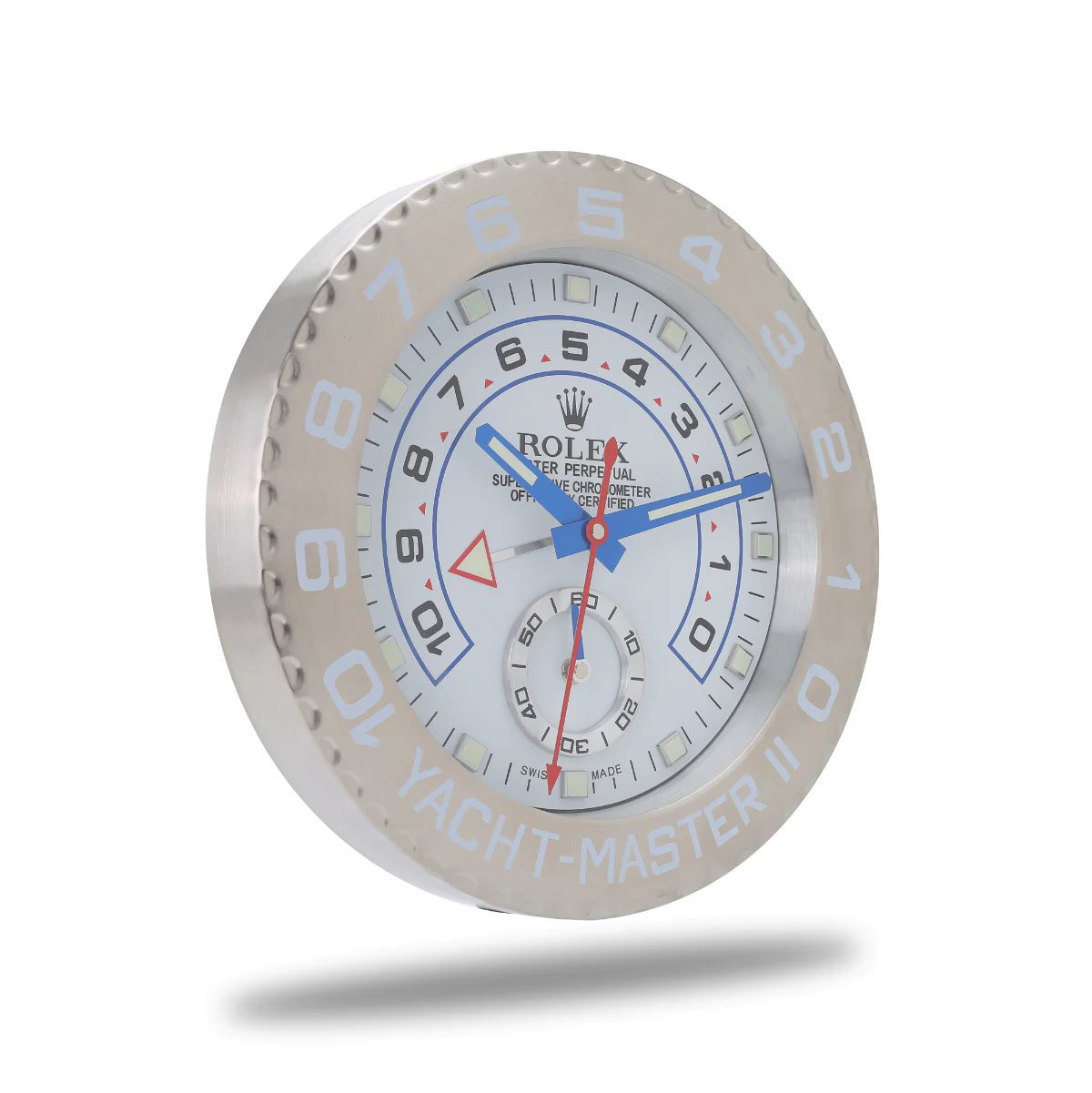 Rolex Yacht Master ll White & Silver Wall Clock