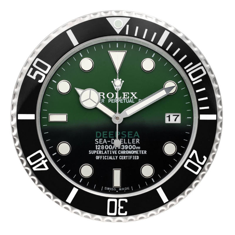 Rolex Deepsea Sea Dweller Green & Black Wall Clock