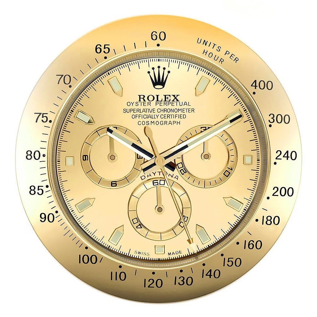 Rolex Daytona Full Gold Wall Clock