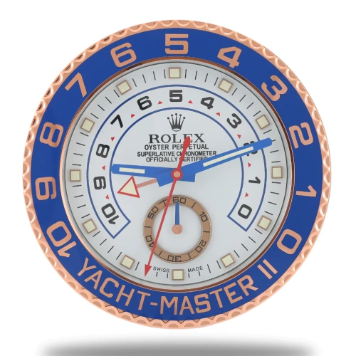 Rolex Yacht Master ll Rose & White Wall Clock