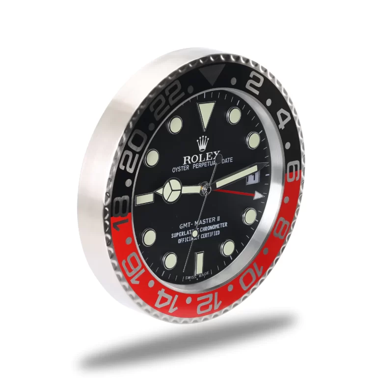 Rolex GMT Master Black & Red Wall Clock