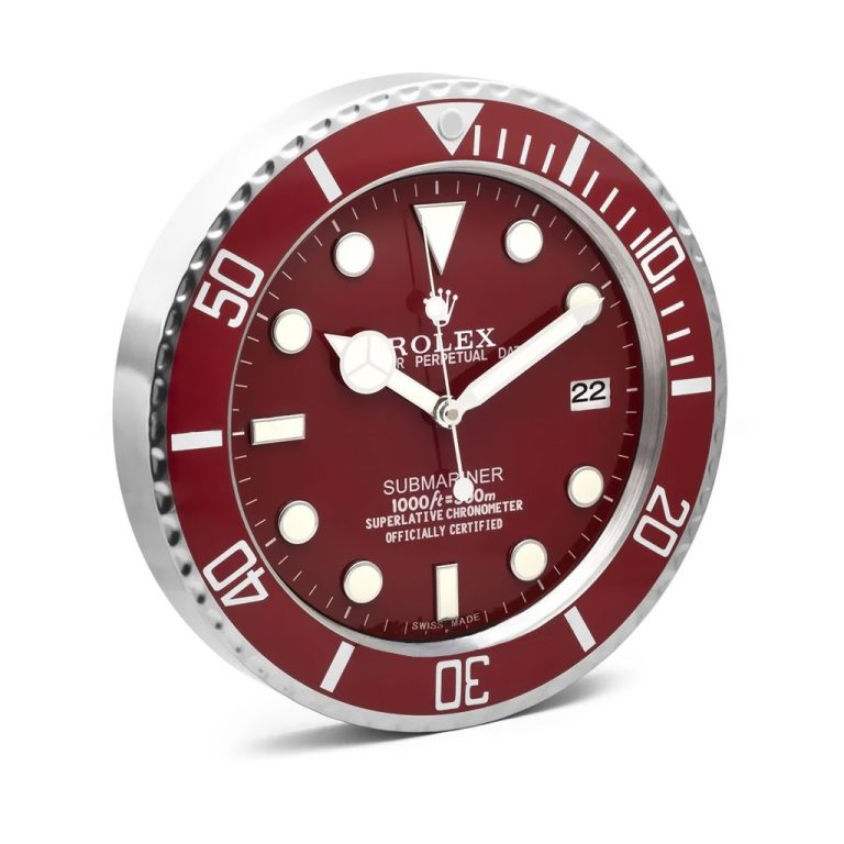 Rolex Submariner Red Wall Clock