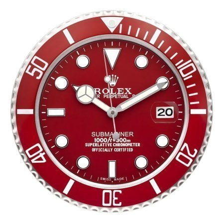 Rolex Submariner Red Wall Clock