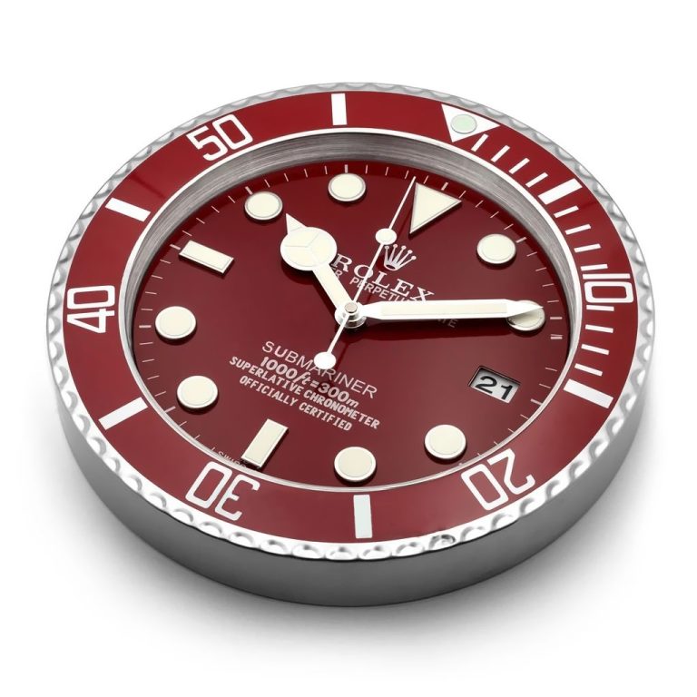 Rolex Submariner Red Wall Clock