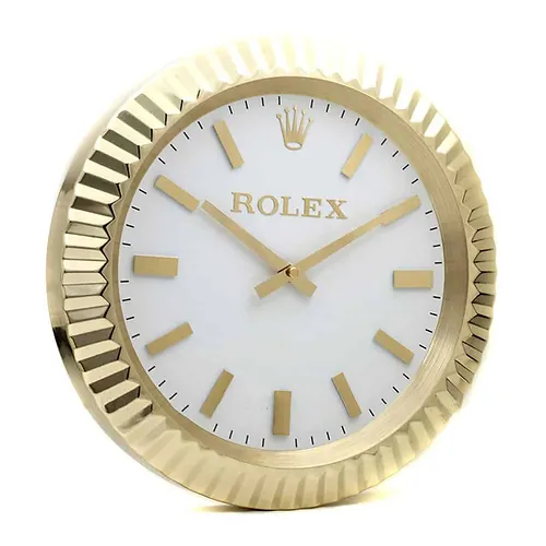 Rolex Presidential Classic Gold & White Wall Clock