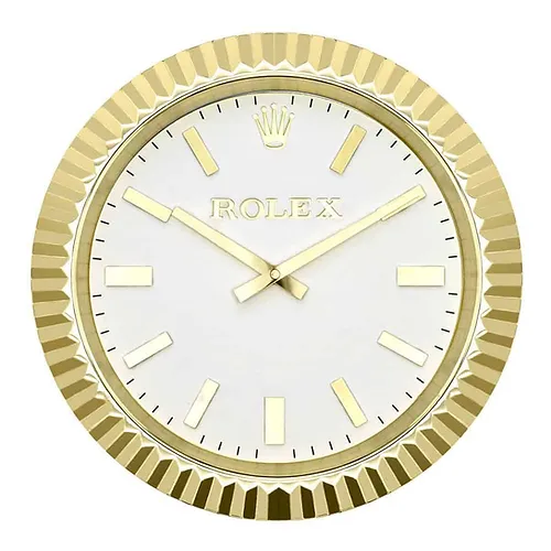 Rolex Presidential Classic Gold & White Wall Clock