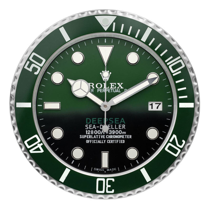 Rolex Deepsea Sea Dweller Green Wall Clock
