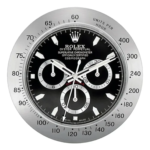 Rolex Daytona Silver & White  Wall Clock
