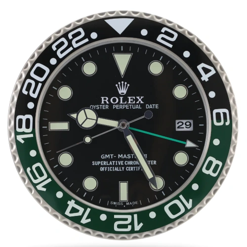 Rolex GMT Master Black & Green Wall Clock