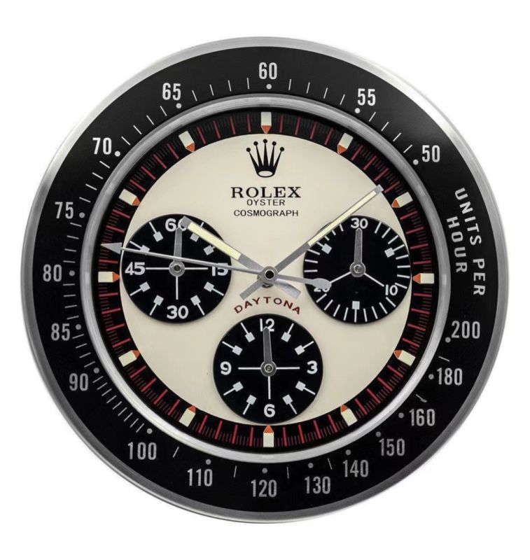 Rolex Daytona Paul Newman Black Logo Wall Clock