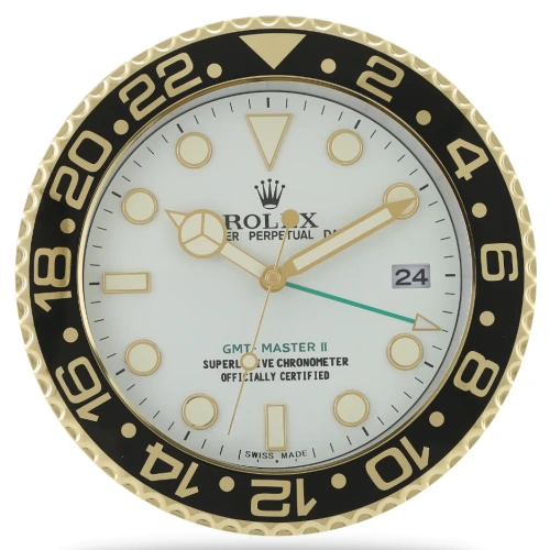 Rolex GMT Master Gold and White Wall Clock